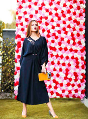 Trendy Black Kaftan