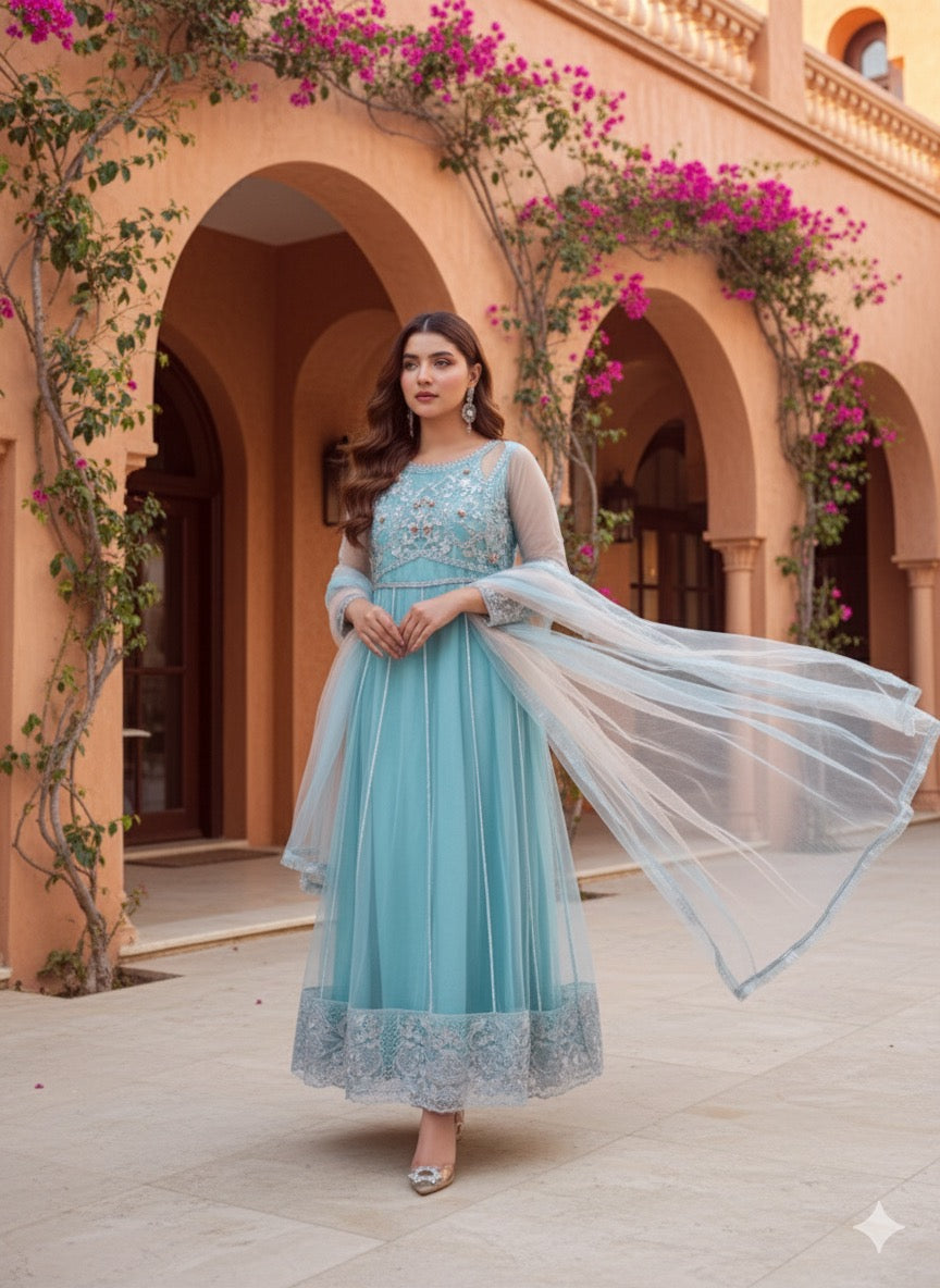 FLOAN 2PC (Frock+Dupatta)