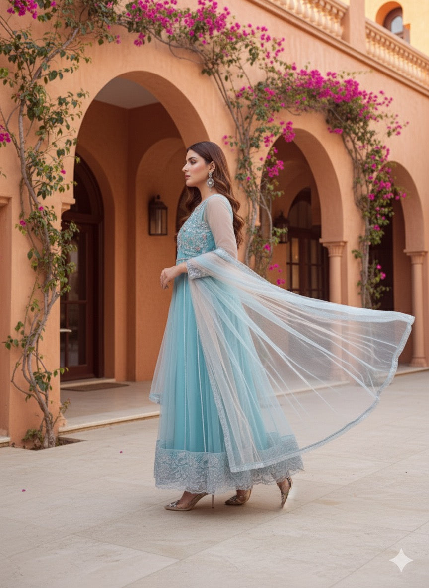 FLOAN 2PC (Frock+Dupatta)