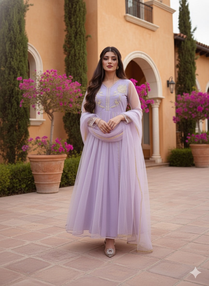 CAMELIA 2PC(FROCK+DUPATTA)