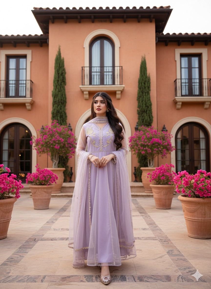 CAMELIA 2PC(FROCK+DUPATTA)