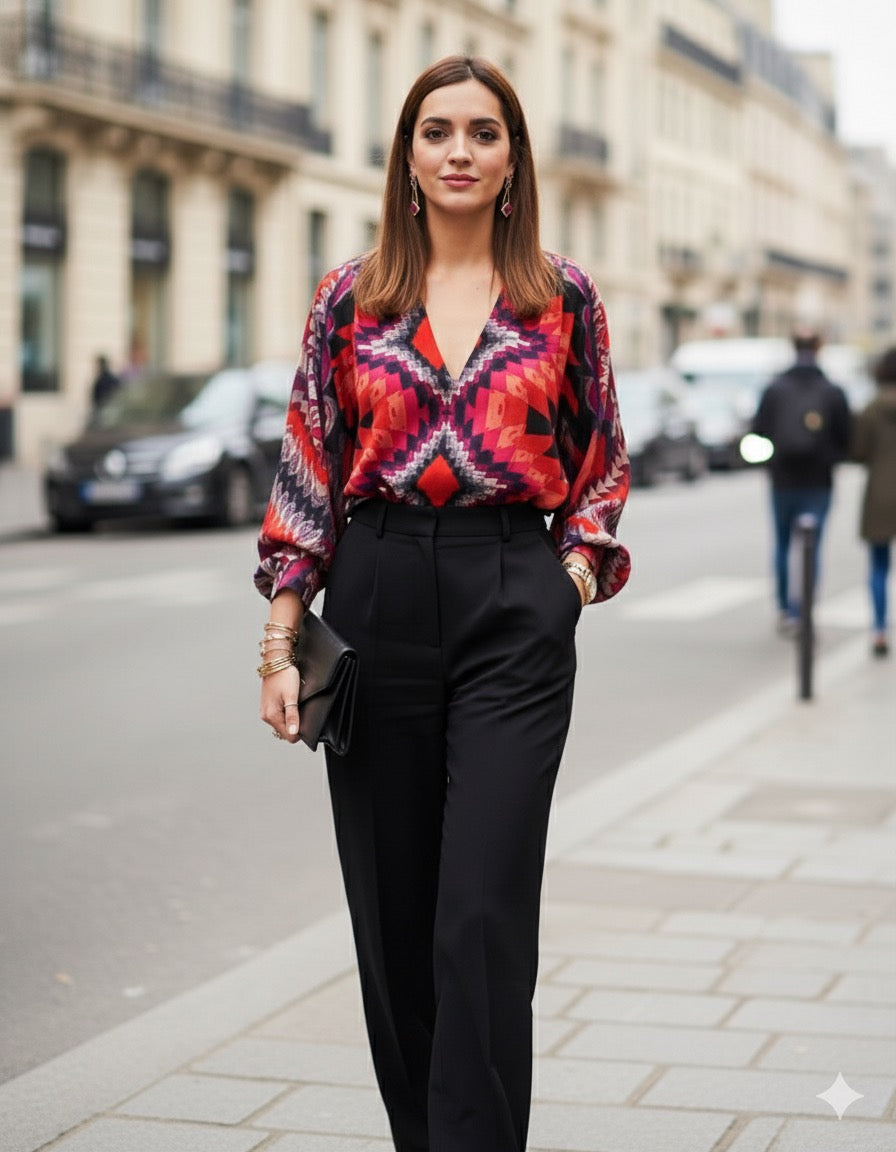 Artsy Printed georgette top